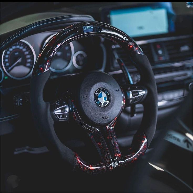 Forged carbon BMW steering wheel